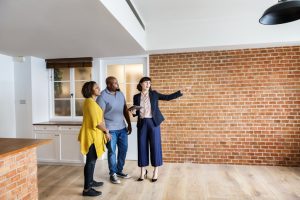 Couple buying new house